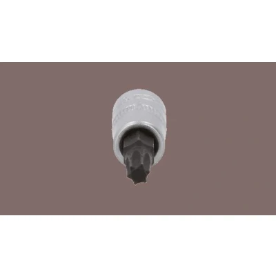 Image of 900TX27 Socket KS TOOLS 911.1449 DIN 3120, ISO 1174 T27 Chrome Vanadium Steel Torx Knurled