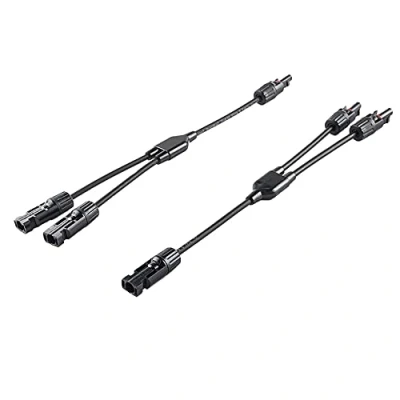 Image of Offgridtec® 2 way junction sockets, Y plug, solar including 34 cm, 6 mm² cable extension, incl. extension cm