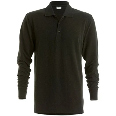 Image of Kustom Kit Mens Pique Long Sleeve Polo Shirt (M) (Navy)