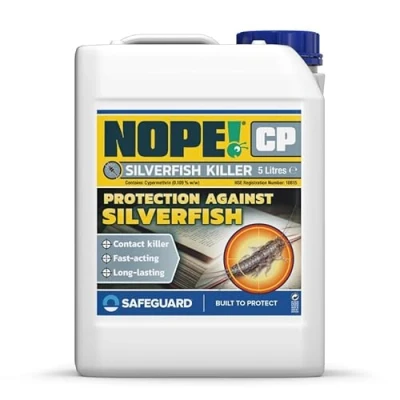 Image of NOPE! CP Silverfish Killer (5L) fast acting, odourless, stainless treatment and repellent for the home