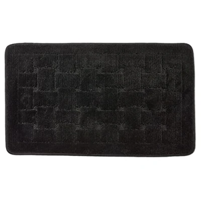 Image of Emma Barclay Orkney Crosshatch Bath Mat (45x75cm) (Black)