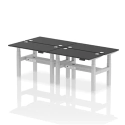 Image of Air B2B 1200x600mm Height Adjustable 4P Bench Desk CP Black/Silver