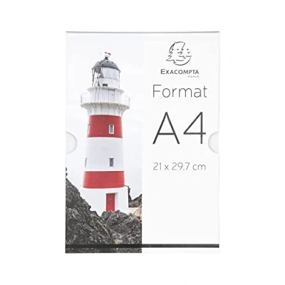 Image of Exacompta Wall Sign Holder A4 Portrait Office Clear Acrylic 84858HD