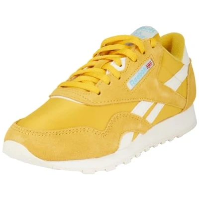 Image of Reebok Women&#039;s Classic Nylon Sneaker, Team Yellow F23/Team F23/Chalk, 3 UK