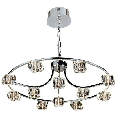 Image of Polana Pendant Round 12 Light G4 Polished Chrome, NOT LED/CFL Compatible