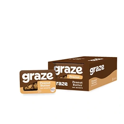 Image of Graze Peanut Butter Protein Flapjacks oats bars snacks 9x50g (Pack of 9)