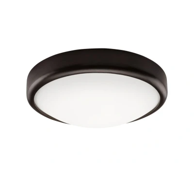 Image of Round Simple Flush Ceiling Light Wenge