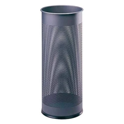 Image of Durable 28.5 Litre Metal Round Umbrella Stand Charcoal