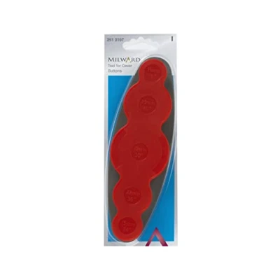 Image of Milward Cover Buttons Tool, Plastic,Steel, Red, One Size