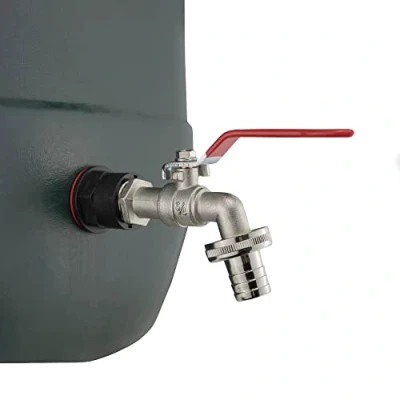 Image of 3/4&quot; bsp water butt/barrel/tank connector+lever tap+FREE THREAD SEAL TAPE