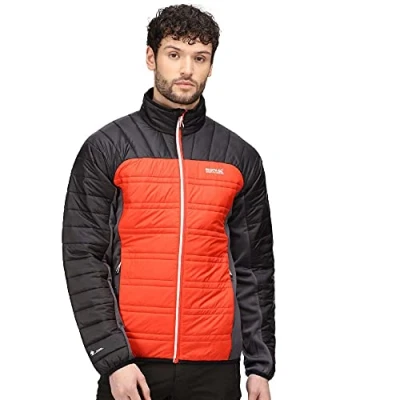 Image of Regatta Halton V Jacket Mens, Cajun Orange/Black/Rhino, XXXL