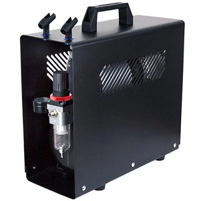 Image of Fengda AS 196A Luxe airbrush, mini compressor with air tank / pressure vessel 6 bar Auto stop