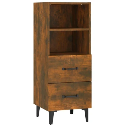 Image of vidaXL Sideboard Smoked Oak 34.5x34x90 cm Engineered Wood