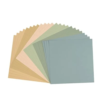 Image of Florence Cardstock Textured Multicoloured Coloured Card Making Supplies 12 x inch Beach 24 Sheets Paper for Scrapbooking, and Other Crafts 216 GSM