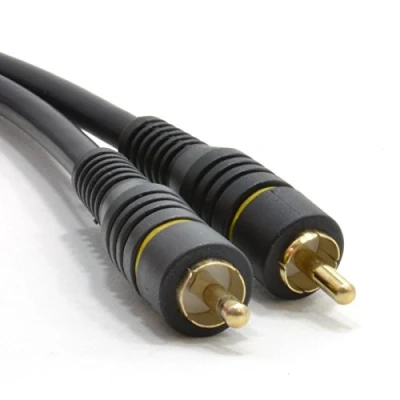 Image of Premium 75 Ohm Digital Audio COAX Gold Plated RCA Phono Cable 2m [2 metres]