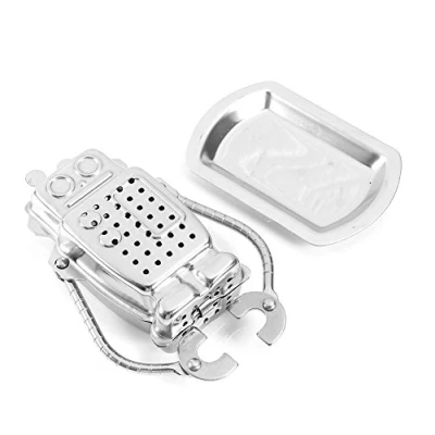 Image of Stainless Steel Loose Tea Leaf Infuser Ball Strainer Filter Diffuser Herbal Spice Robot Shape