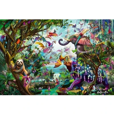 Image of Ravensburger 12000812 Tropical Dragons 4000 pieces jigsaw Puzzle for adults and kids age 14 years up, fantasy
