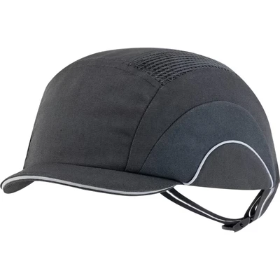 Image of JSP HardcapA1+ Premium Baseball Style EN 812 Bump Cap with 2.5cm micro Peak Black (ABT000 001 100)