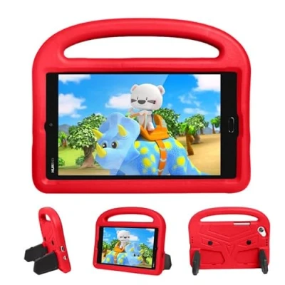 Image of Kids Case For Huawei MediaPad M3 T3 T8 8.0 Inch, Tablet Friendly Lightweight, Handle with Stand, Soft EVA Foam Shockproof Protective Cover, Red