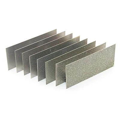 Image of ExcInter 240 Grit Professional Rectangle Diamond Sharpening Plate Stone Knife Kitchen Grinding Tools