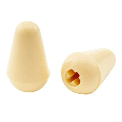 Image of Musiclily Pro Metric Guitar 5 Way Switch Tips Caps Knobs for Import Strat Style Electric Guitar, Cream (Set of 2)
