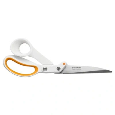 Image of Fiskars 26cm Amplify™ Sewing Scissors Stainless Steel Blades, Shears for &amp; Thick Fabric, Softgrip™ Handles RazorEdge™ Blades
