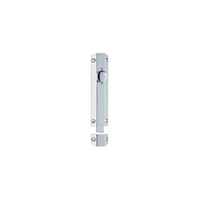 Image of Carlisle Brass AQ84SC Surface Bolt C/W Extruded Flat Keeper, Satin Chrome, 250mm (10&quot;)
