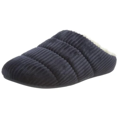Image of Fitflop Women&#039;s Chrissie Corduroy Haus Slipper, Midnight Navy, 4 UK