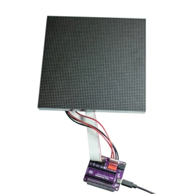 Image of SeenGreat RGB Full Colour LED Matrix Panel Display 64 Pixels for Raspberry Pi Pico ESP32 Ardui with Adapter Board Directly Plug and Play