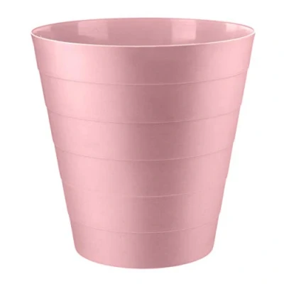 Image of Home Plus 7.7 Litre Quality Floral Design Lightweight Waste Paper Basket Bin (Plain Pink 6 Litre)
