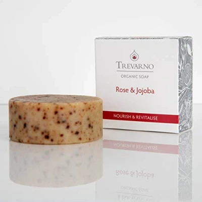 Image of Trevarno Organic Rose &amp; Jojoba Soap 75g