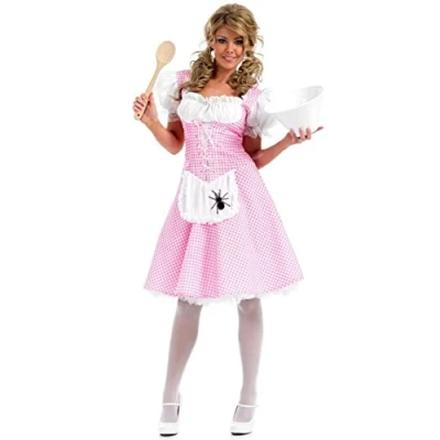 Image of Forever Young Ladies Fairytale Miss Muffet Longer Length Storybook Character Nursery Rhyme Fancy Dress Costume (UK Size 8)