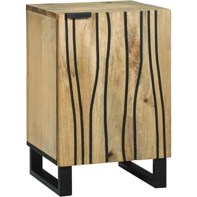 Image of vidaXL Bathroom Cabinet 38x33.5x58 cm Solid Wood Mango &amp; Engineered