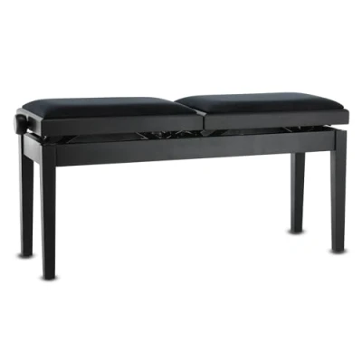 Image of GEWA piano bench Deluxe Double black matt