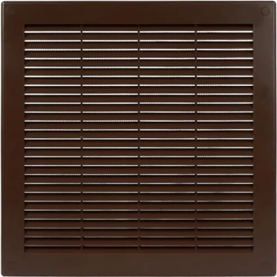 Image of Vent Systems 300 x mm / 12&#039;&#039; Inch Brown Soffit Cover Flat Square Air Louver Grille Built in Insect Screen HVAC Vents for Bathroom, Home Office, Kitchen