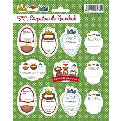 Image of Grupo Erik Happy Christmas Labels Sticky Food Stickers Self Adhesive Gift Tag School