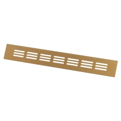 Image of 40x300mm Air Vent Cover Aluminium Ventilation Grille Gold Furniture Grill for Door, Wardrobe, Radiator