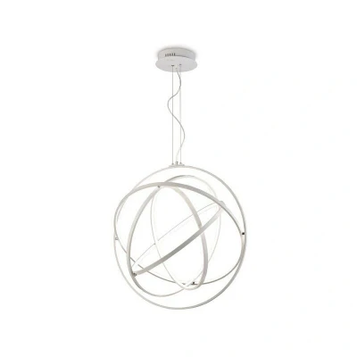 Image of Orbital Ceiling Pendant Round 80cm, 5 Ring, 130W LED 3000K, 4250lm, RF Remote Control White