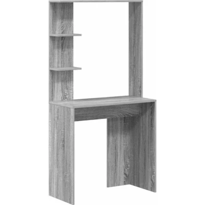 Image of vidaXL Grey Computer Desk Sonoma Engineered Wood Compact