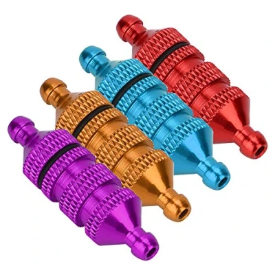 Image of RC Oil Fuel Filter, Aluminium Alloy Nitro Filter Model Car Spare Parts for 1:8 / 1:10 (Blue) Accessory Toy