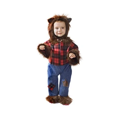 Image of Dress Up America Cute Baby Wolfman Hairy Costume, Multicoloured, 6 12 Months (Weight 16 21 Lb, Height 24 28 Inches)