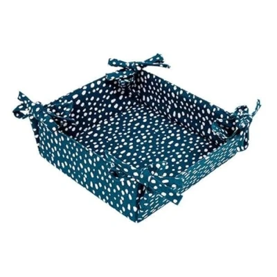 Image of Dexam Sintra Recycled Cotton Spotted Bread Basket Ink Blue