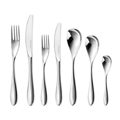 Image of Robert Welch Bourton Bright, 7 Piece Cutlery Place Setting. Made from Stainless Steel. Dishwasher Safe.