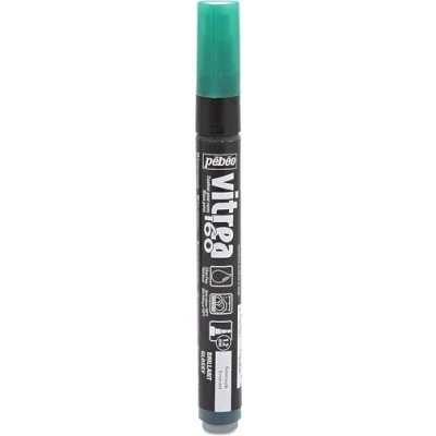 Image of Pebeo Vitrea 160 Glass Paint Glossy Marker, Emerald
