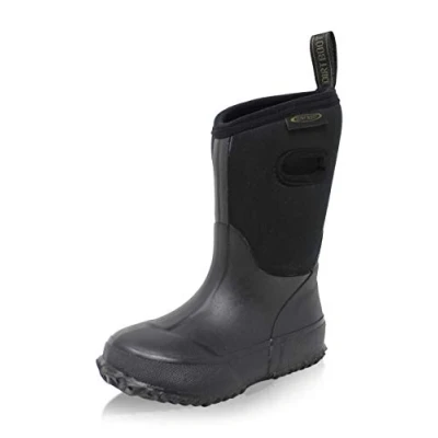 Image of Dirt Boot Boys Girls Thermal Winter Wellington Neoprene Muck Field Wellies Kids Rain Snow Bootie Boots (9 UK, Black, numeric_9)