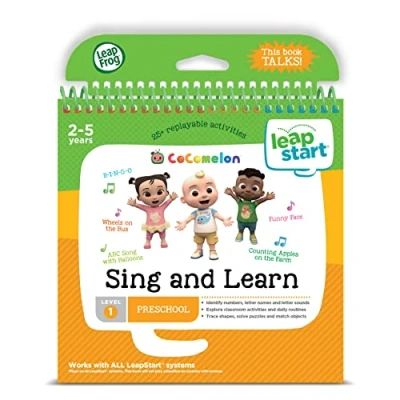Image of LeapFrog LeapStart Level 1 (Nursery) CoComelon Sing and Learn Book, Compatible with Systems, 25+ Interactive Games &amp; Activities, Educational Book for Kids 2, 3, 4, 5 Years, English Version