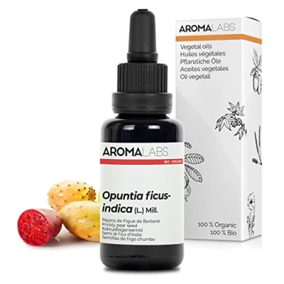 Image of ORGANIC PRICKLY PEAR SEED Oil 30mL 100% Pure, Natural, Cold Pressed and Cosmos Certified AROMA LABS (French Brand)