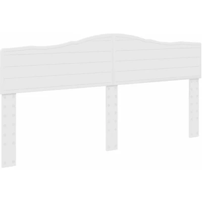 Image of vidaXL Headboard with White 200 cm Engineered wood