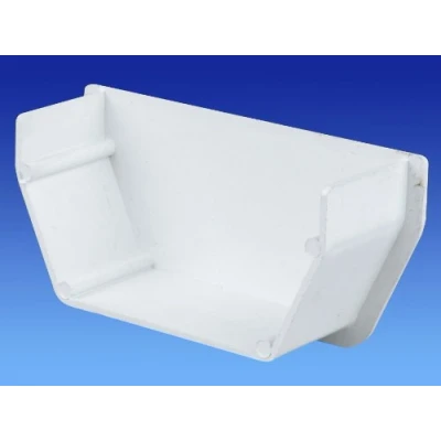 Image of Wavin OSMA Squareline 100mm White Guttering Range (Internal StopEnd)