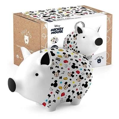 Image of Tilly Pig Disney Piggy Bank Kids Ceramic Mickey Mouse Everyones Favourite Money Box